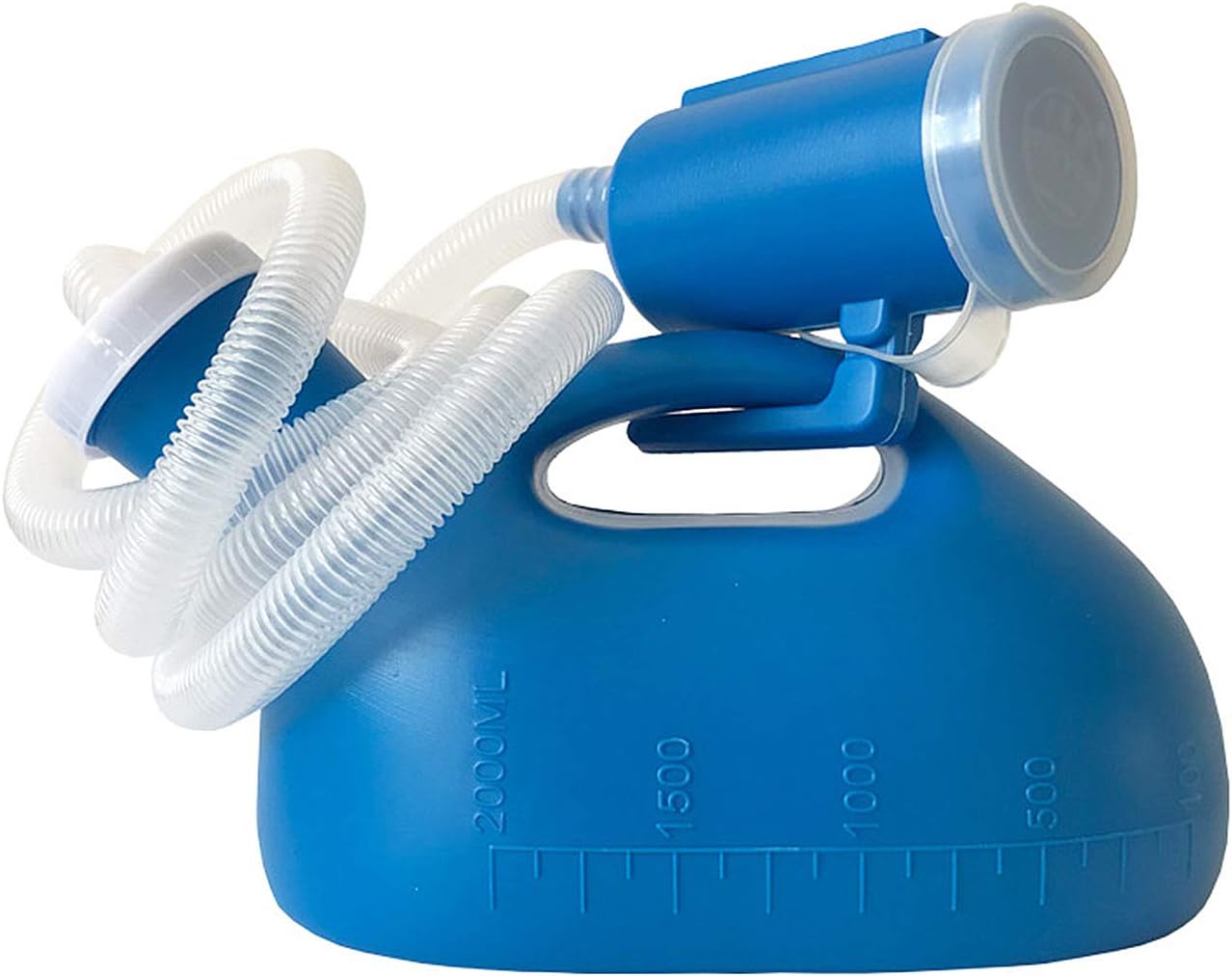 Men Urinal Bottle, Men's Bed Urinal Pee 2000ML Collector with 1.6M Tube for Male Elderly People Convenient and Practical Urinal