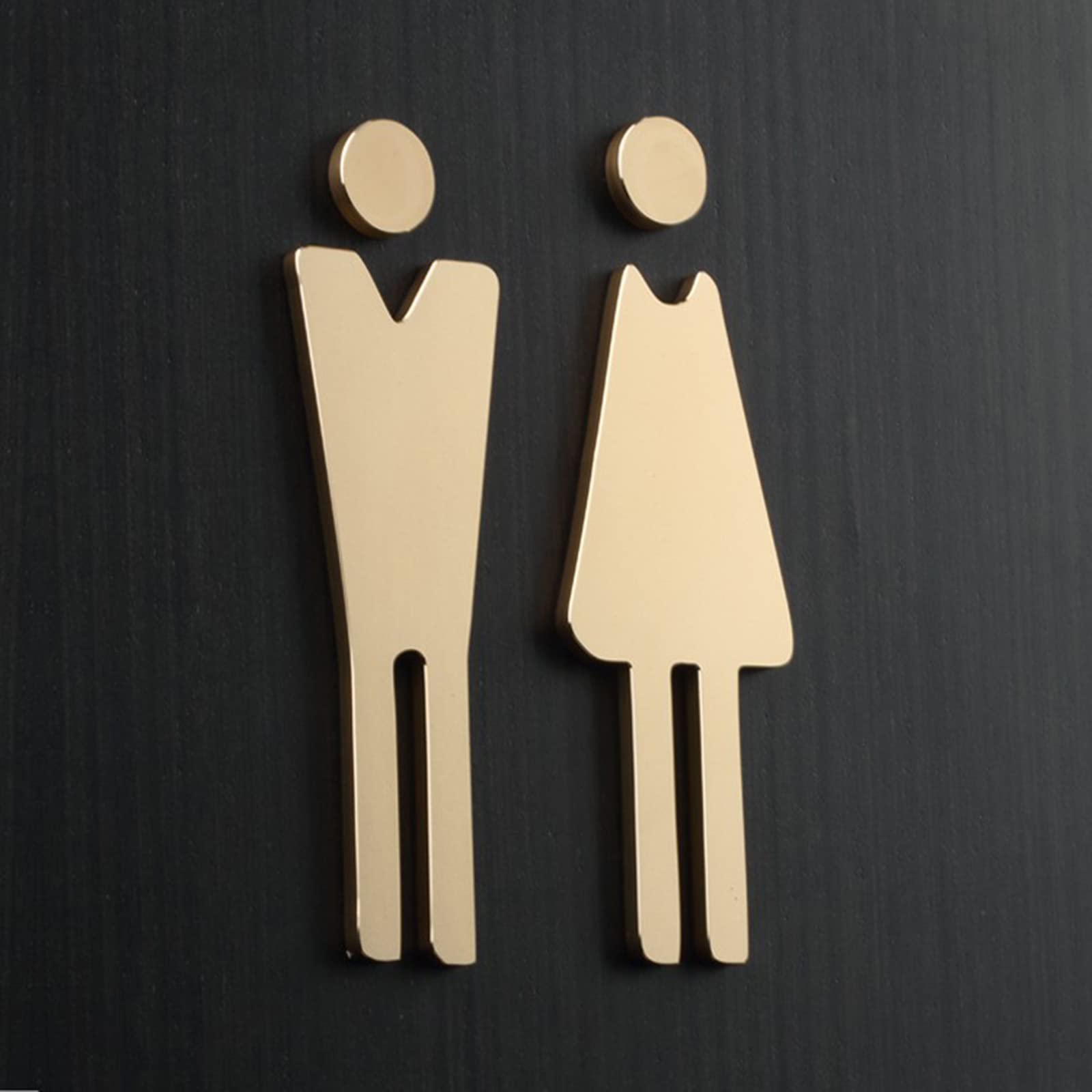 Toilettenschilder for Männer und Frauen, aus gebürstetem Aluminium, Badezimmer-Türschild-Dekor, for Büros, Geschäfte Restaurants,Toilettenbeschilderung(B)