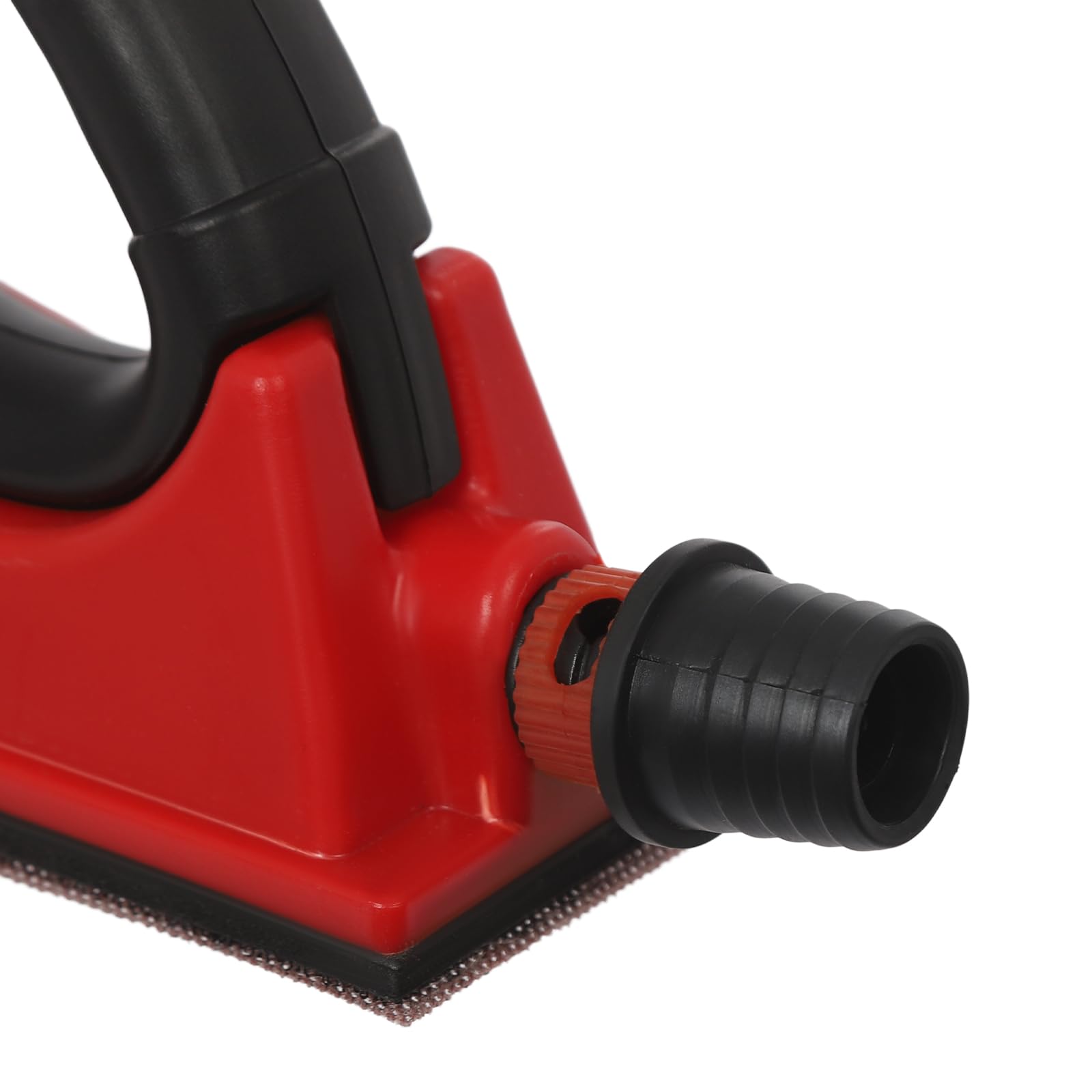 Bloque de lijado manual – Aspiración ajustable sin polvo para madera y metal (rojo) | Compacto y ligero para cualquier caja de herramientas