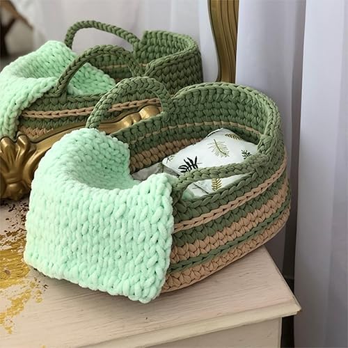 Miniatura 4 de Hilo de camiseta de 130 yardas, hilo de tejer, tela de ganchillo, color sólido, hilo para principiantes, bricolaje, manualidades, bolsas, mantas,