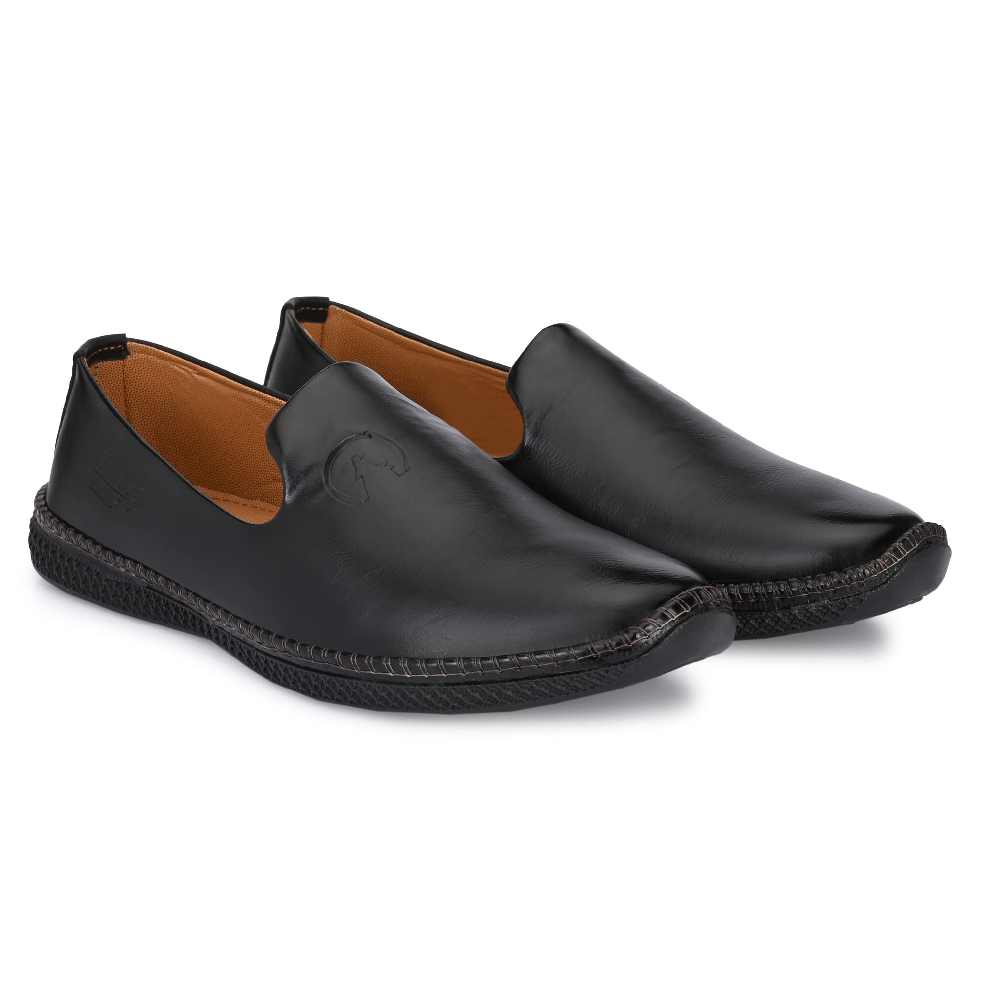Rising Wolf Mens Black Synthetic Loafers Shoes - 08 UK (B0BJ28VX58) Amazon Price History, Amazon Price Tracker