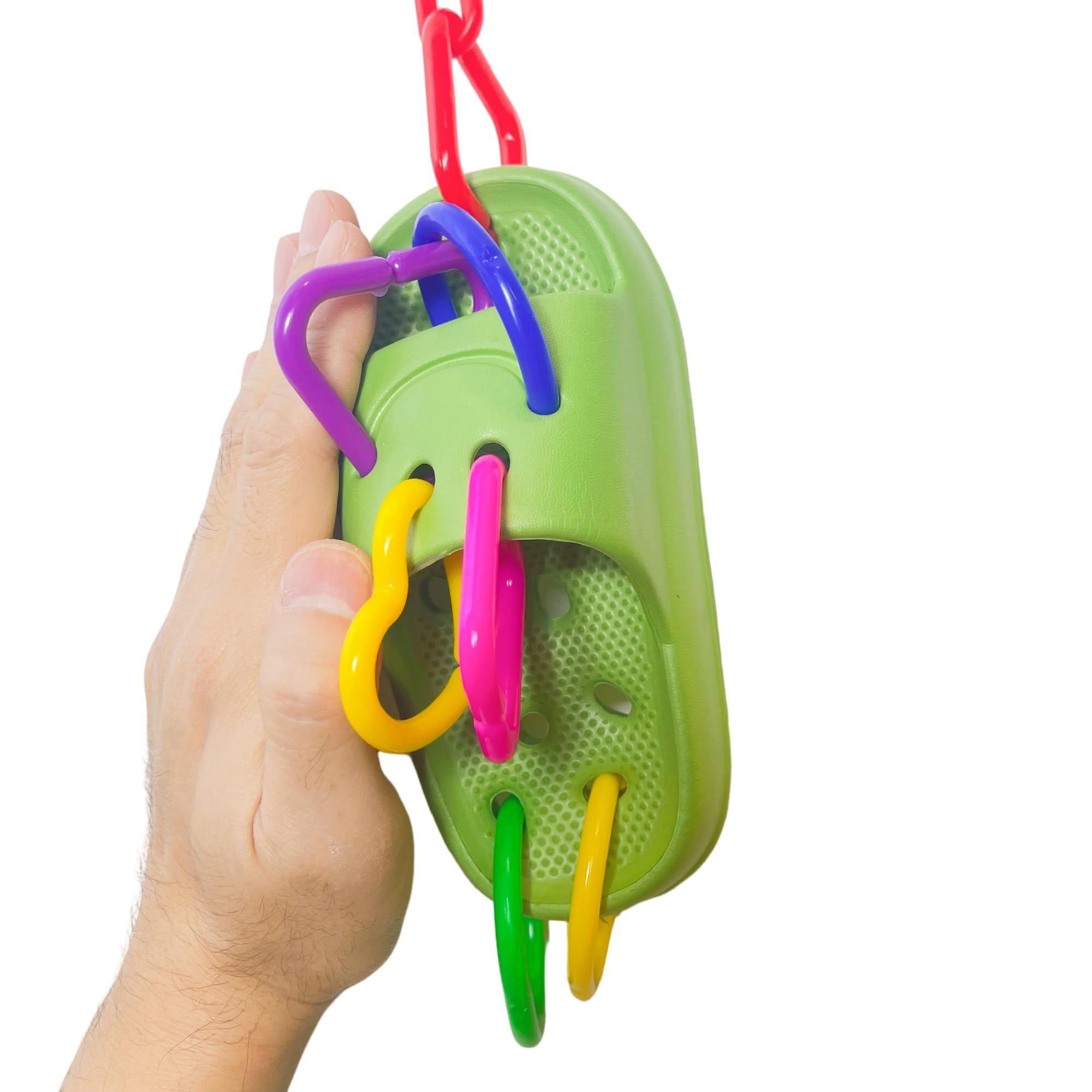 Bird Toys for Large & Medium Parrot Shredding Foraging Chewing Cardboard Bagles Hanging Toy 2PCS Bird Cage Accessories for Amazons Mini Macaws African Greys Cockatoos Eclectus Senegal Green - image 5