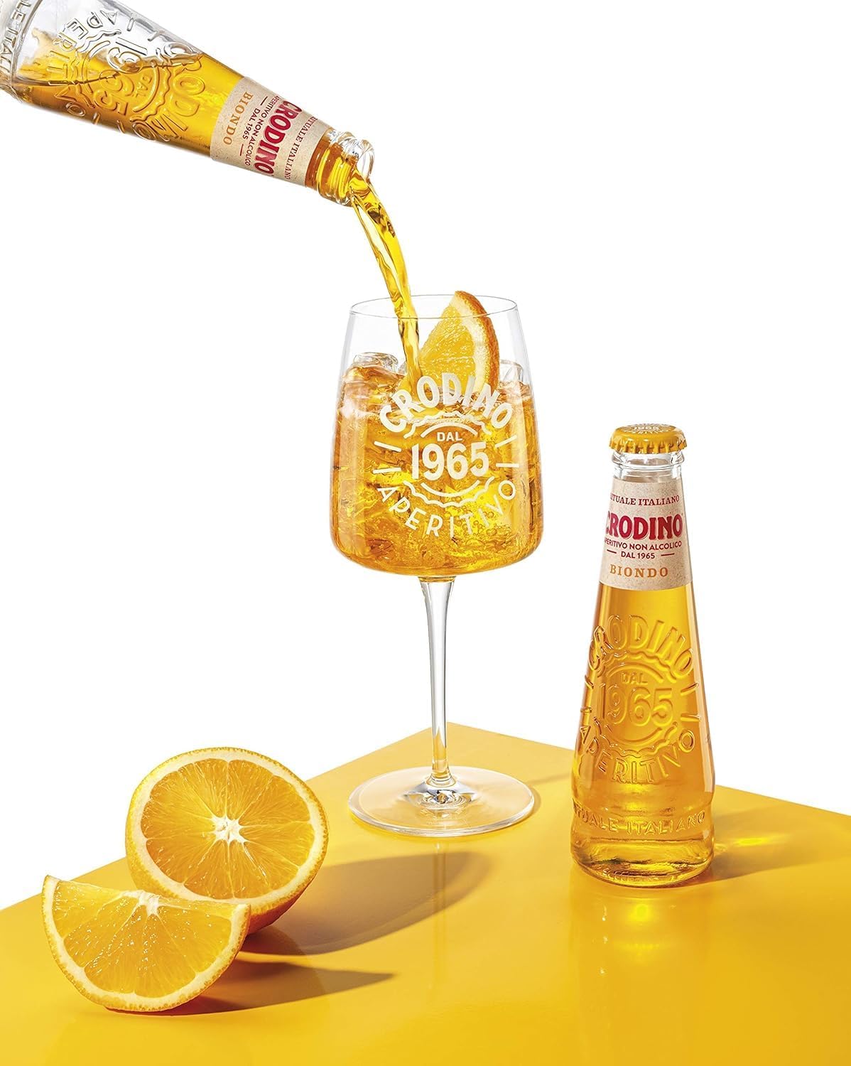 Italian Gourmet Bundle Crodino, Apéritif Sans Alcool Blond 24 x 175 ml Boisson Apéritive Italienne Format Verre Prêt à Boire Pour Apéro Réception Fête Table + Italian Gourmet Polpa