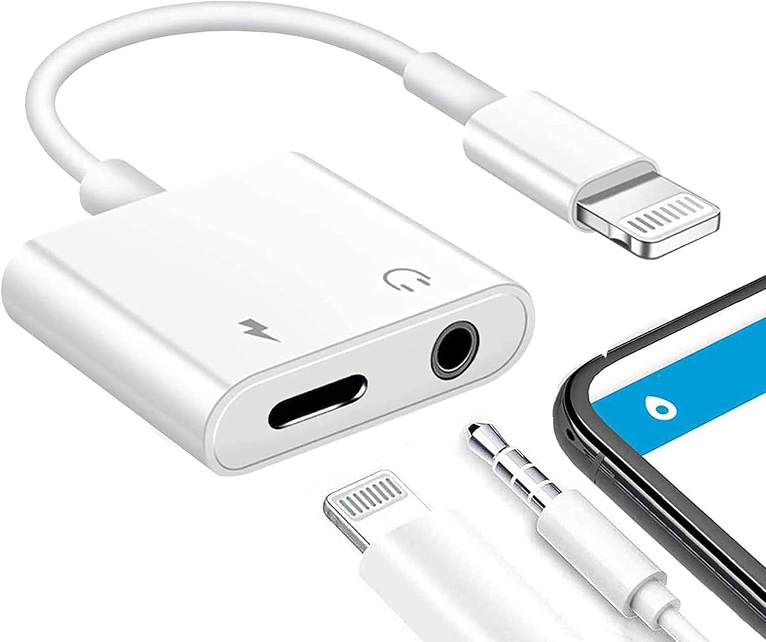 REDWIND Headphone and Charger Adapter 2-in-1 Lightning to 3.5mm AUX Audio + Lightning Charger Dongle Splitter for iPhone 14/13/12/11 Pro Max/Pro/Plus/Mini/XR/XS/8/7/6 Plus & More (B0DF2V2X1B) Amazon Price History, Amazon Price Tracker