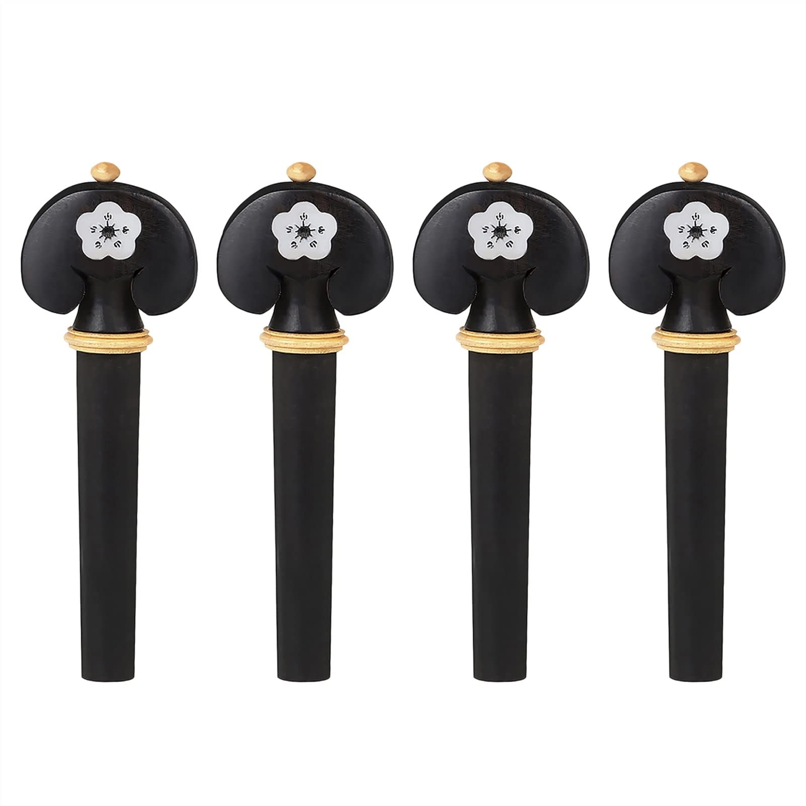 Partes violín Conjunto De 4 4 3/4 4/4 Violin Tuning Pegs Reemplazo Negro Reemplazo Tallado Bay