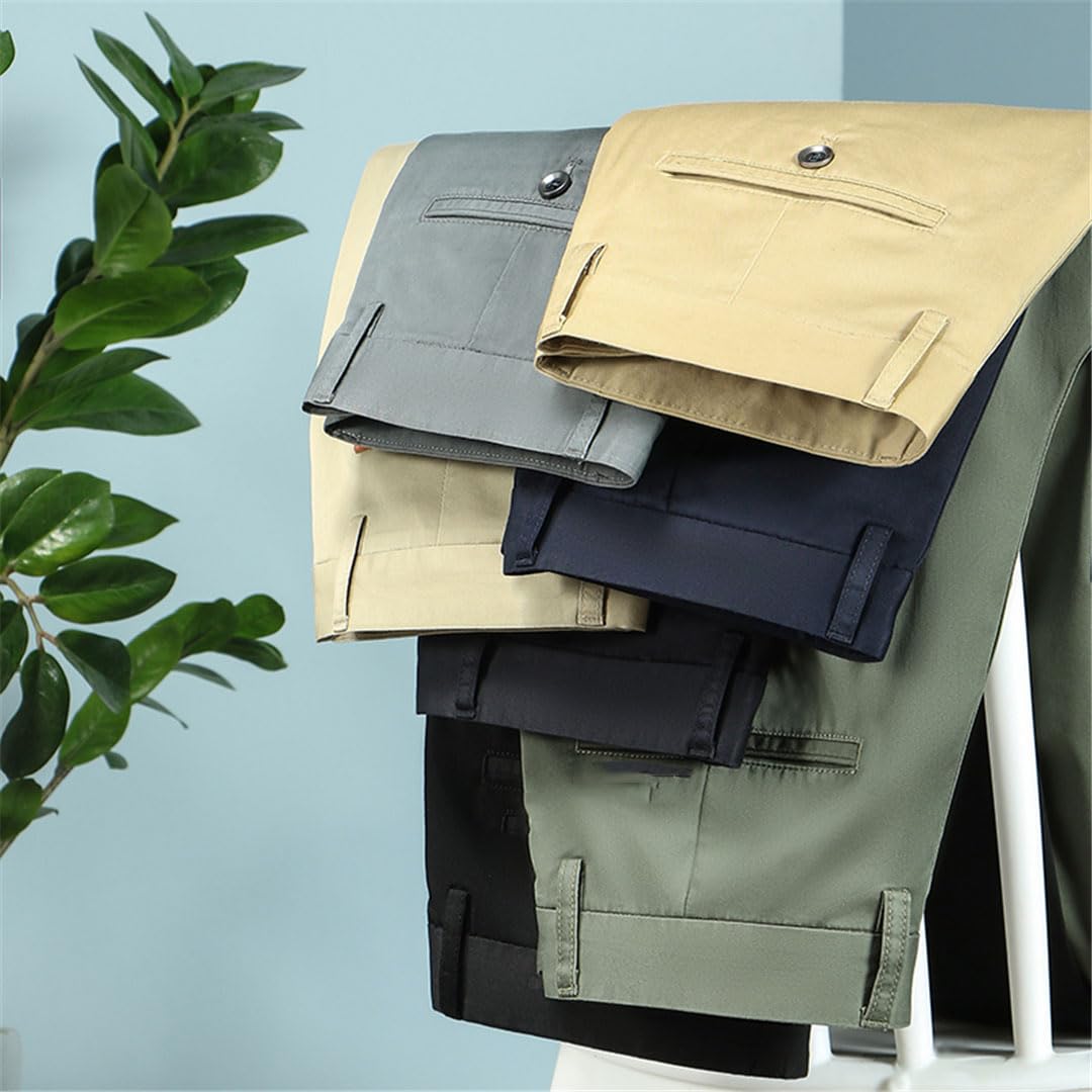 Vogrtcc Pantaloni da Abito Dritti da Uomo Pantaloni Sottili da Lavoro