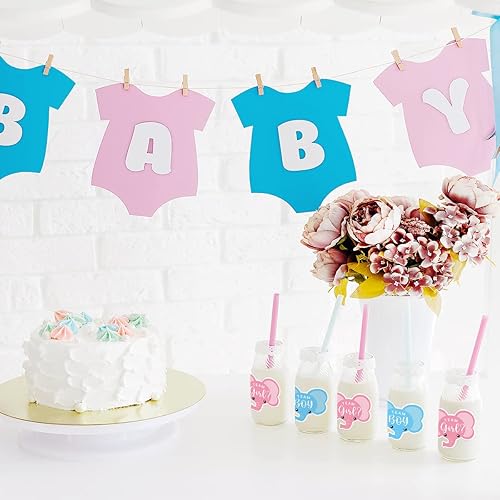 Miniatura 6 de Etiquetas adhesivas de revelación de género de equipo para niños y niñas, impermeables, para invitaciones de fiesta, juegos de votación, divertidas