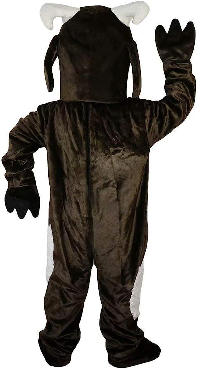Brown Goat Sheep Mascot Costume Adult Size for Men & Women with Built-in Fan Inside the Head