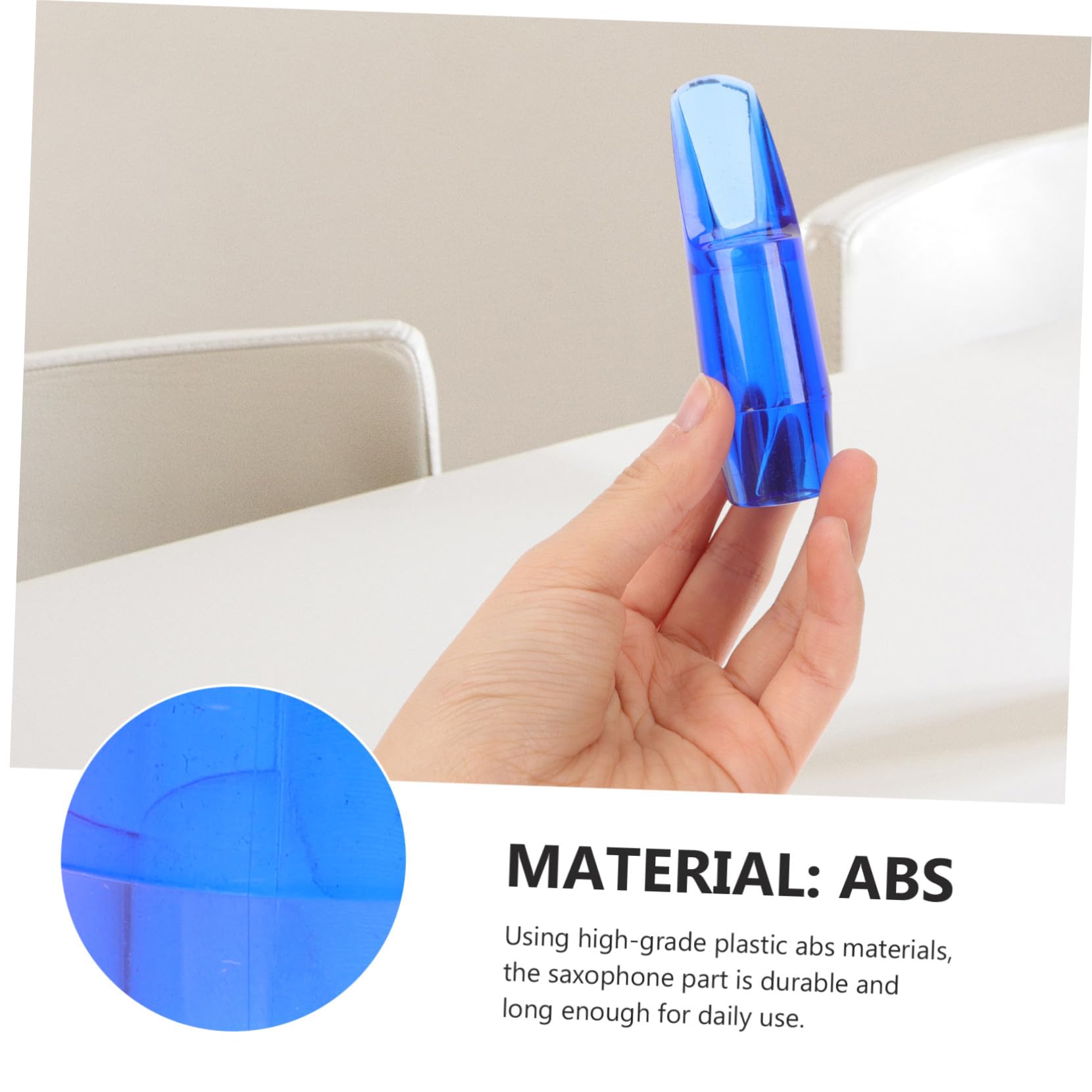 Bec de Saxophone Alto Bleu en ABS, Accessoire de Remplacement Multifonction pour Améliorer le Timbre, pour Saxophonistes