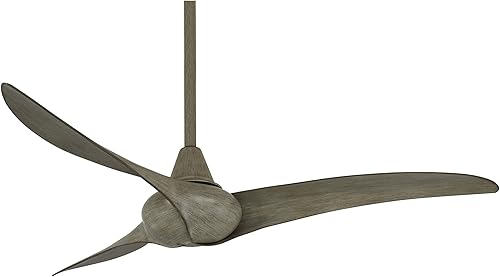 Minka-Aire F843-DRF Ventilador de techo Wave de 52 pulgadas con control remoto, madera de roble Madera a la deriva,Carbón,plateado,Koa