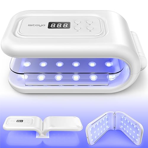 ISTOYO 3 in 1 UV Lampe für harz, 180 Grad Verstellbar, Zweiseitiges UV Harz Lampe mit 36 LED Perlen und 7 Zeiteinstellungsmodi, Schnellhärtung für Schmuckherstellung, DIY-Handwerksdekor