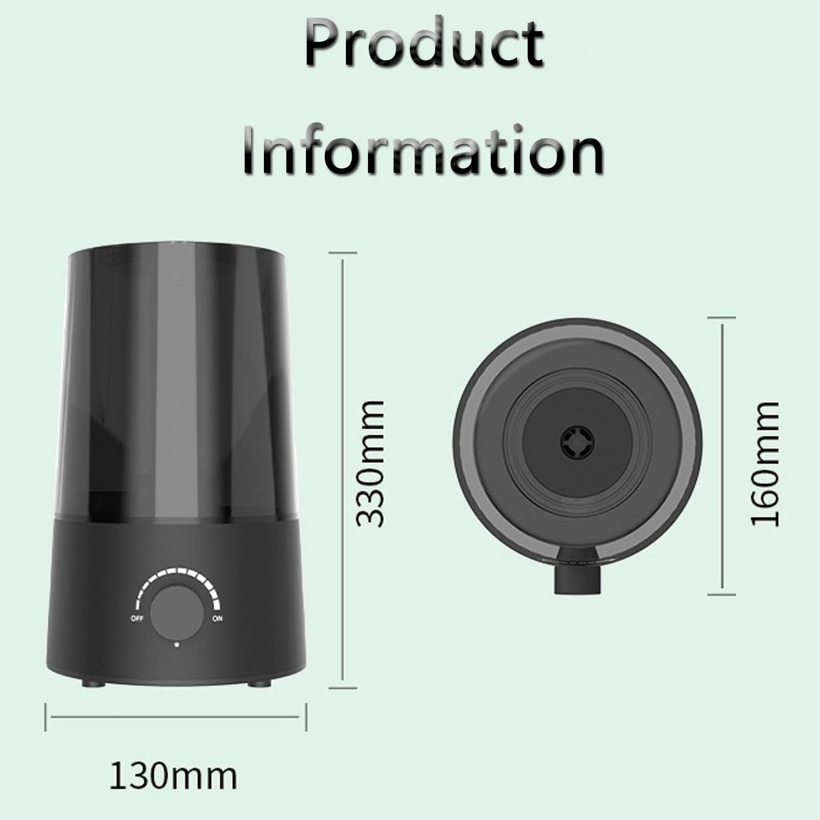 Nebulizzatore per Rettili da 2,5L, Umidificatore per Rettili con Serbatoio d'Acqua Integrato per Ridurre Le Perdite(Double Tube)