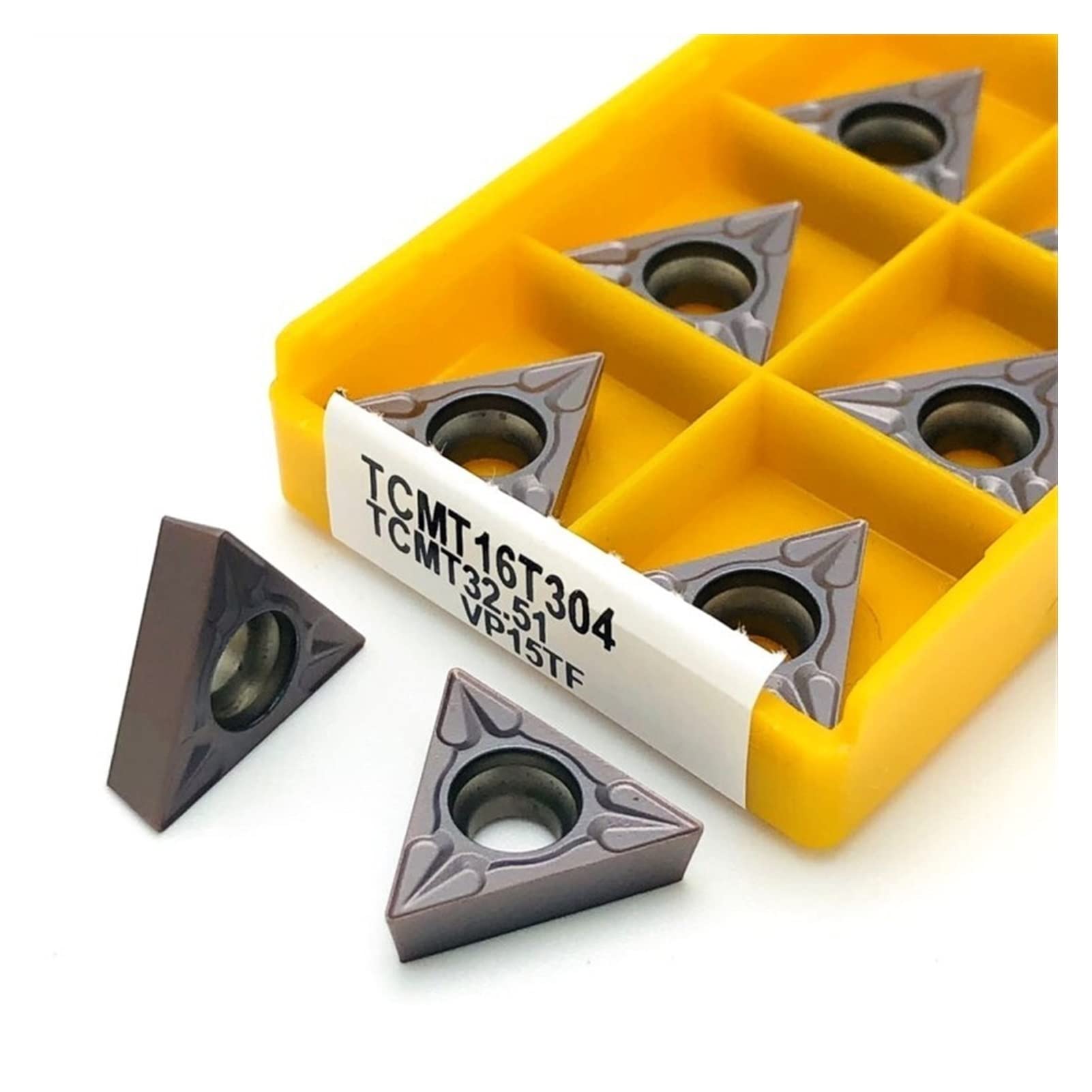 Herramienta de torneado de metal, cuchilla de carburo. Cnc Las herramientas de torneado se pueden indexar TCMT 16T304 / 08 Herramienta for cortar DOLUNTO(TCMT16T308 US735)