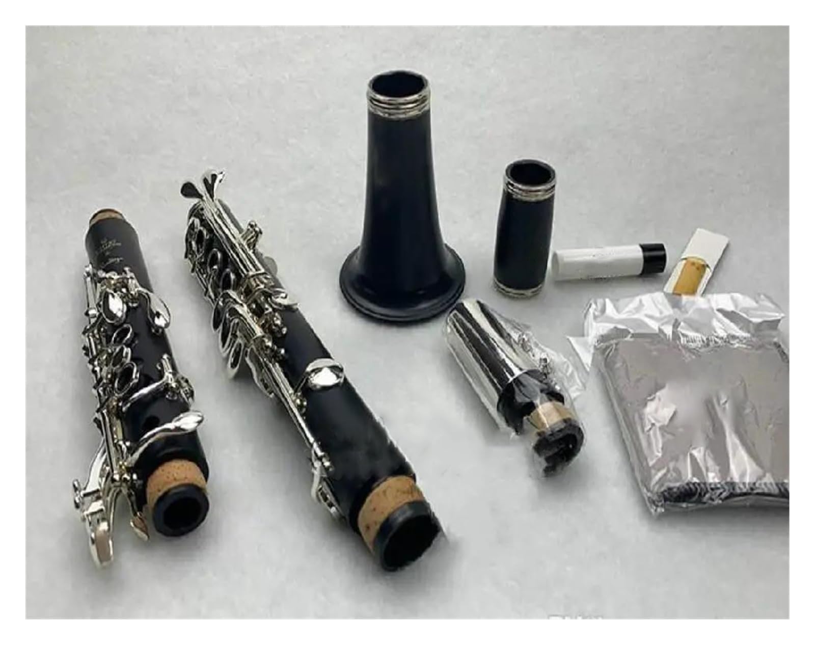 klarnet 17 klawiszy Bb klarnet bakelit B płaski instrument muzyczny z akcesoriami do futerału ustnik