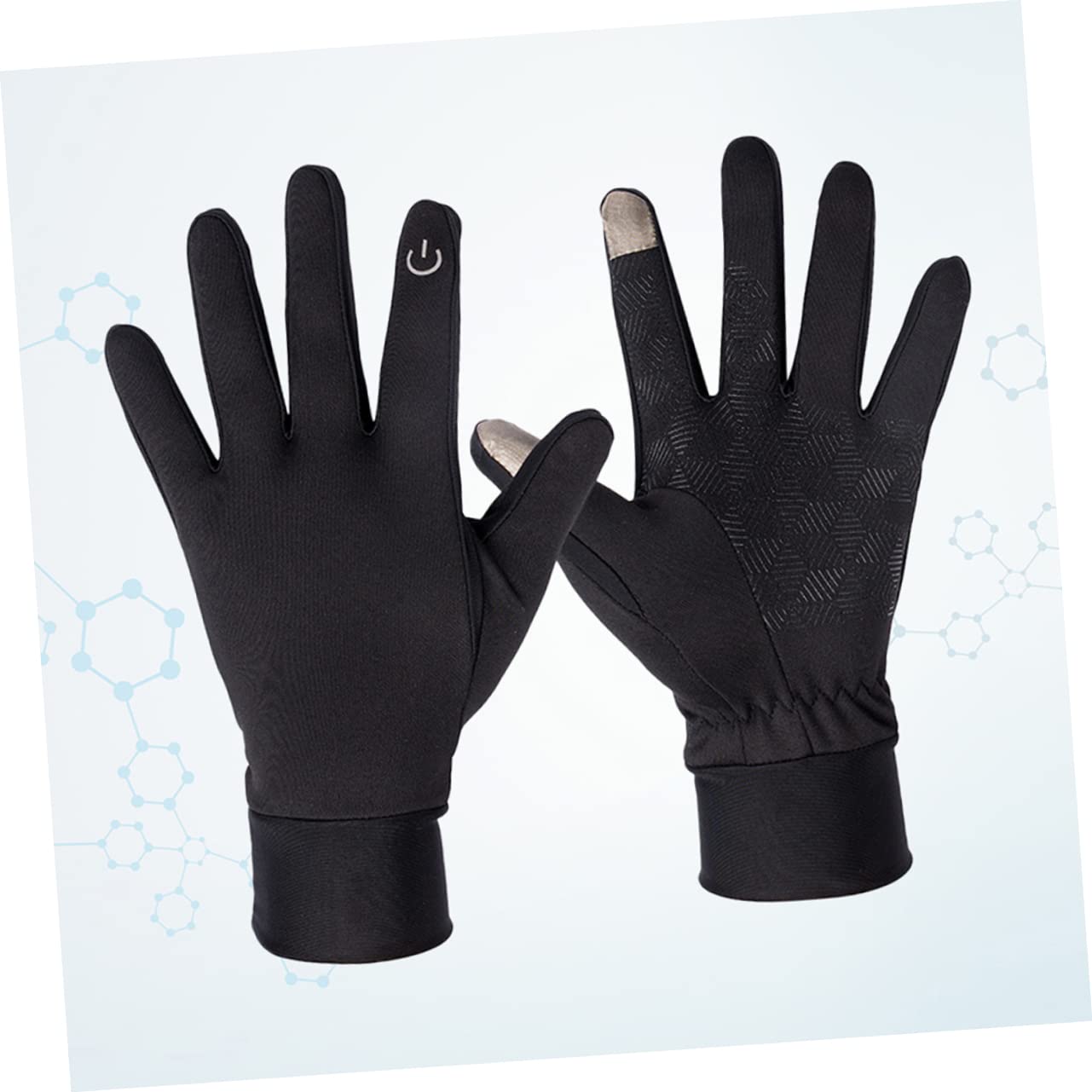 GALPADA 3piezas Guantes De Invierno Táctiles Para Ciclismo Guantes Antiviento y Térmicos Para Hombres y Mujeres Para Actividades s Negro