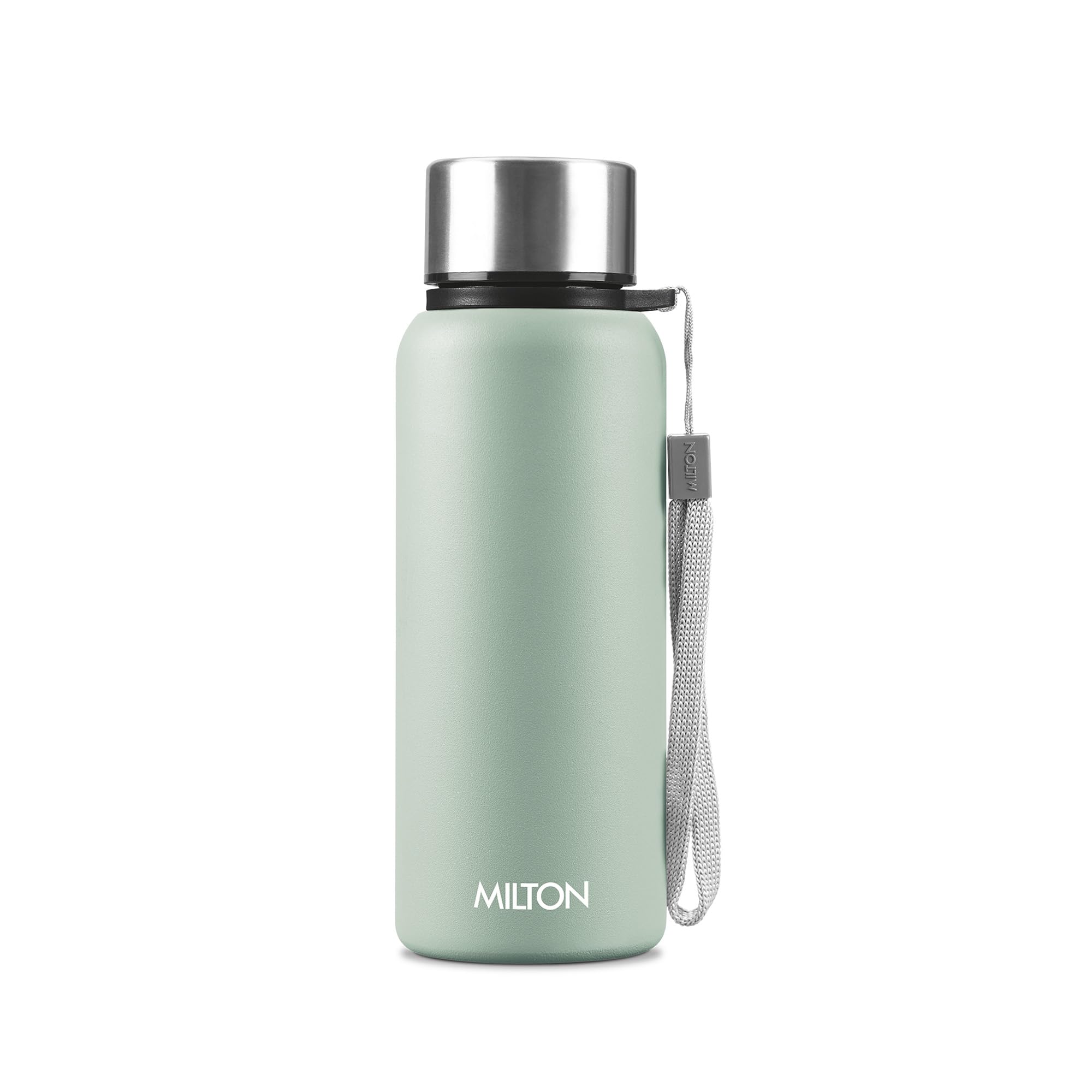 MILTON Brim 600 Stainless Steel Water Bottle, 560 ml water bottles, Single walled, Leak-Proof, Rust-free Steel Bottle, Easy Grip, Easy to Carry, Trave...