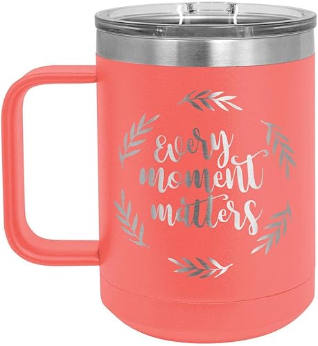 Miniatura 1 de CADA MOMENT MATTERS Taza de café de 15 oz con tapa deslizante  Taza de café de viaje aislado  Ideas de regalo de cumpleaños o Navidad de mujeres o