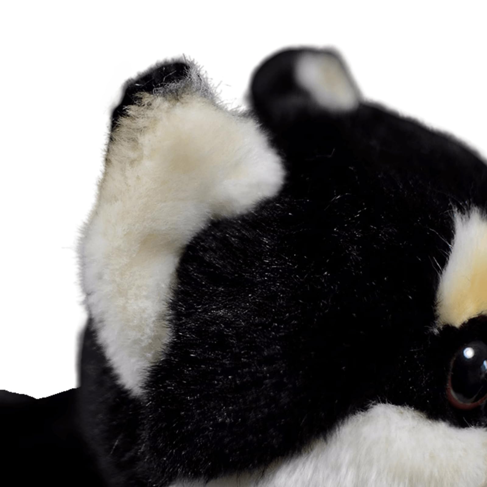 リアルファー フォックス レキッシュ ブラック 犬ぬいぐるみ リアル