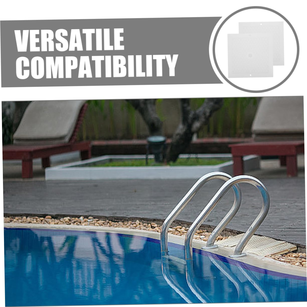ibasenice 2 Piezas para Skimmer de Piscina Accesorio de Seguridad para Tapa Cuadrada Duradera y Resistente Debris para Protección de Skimmer