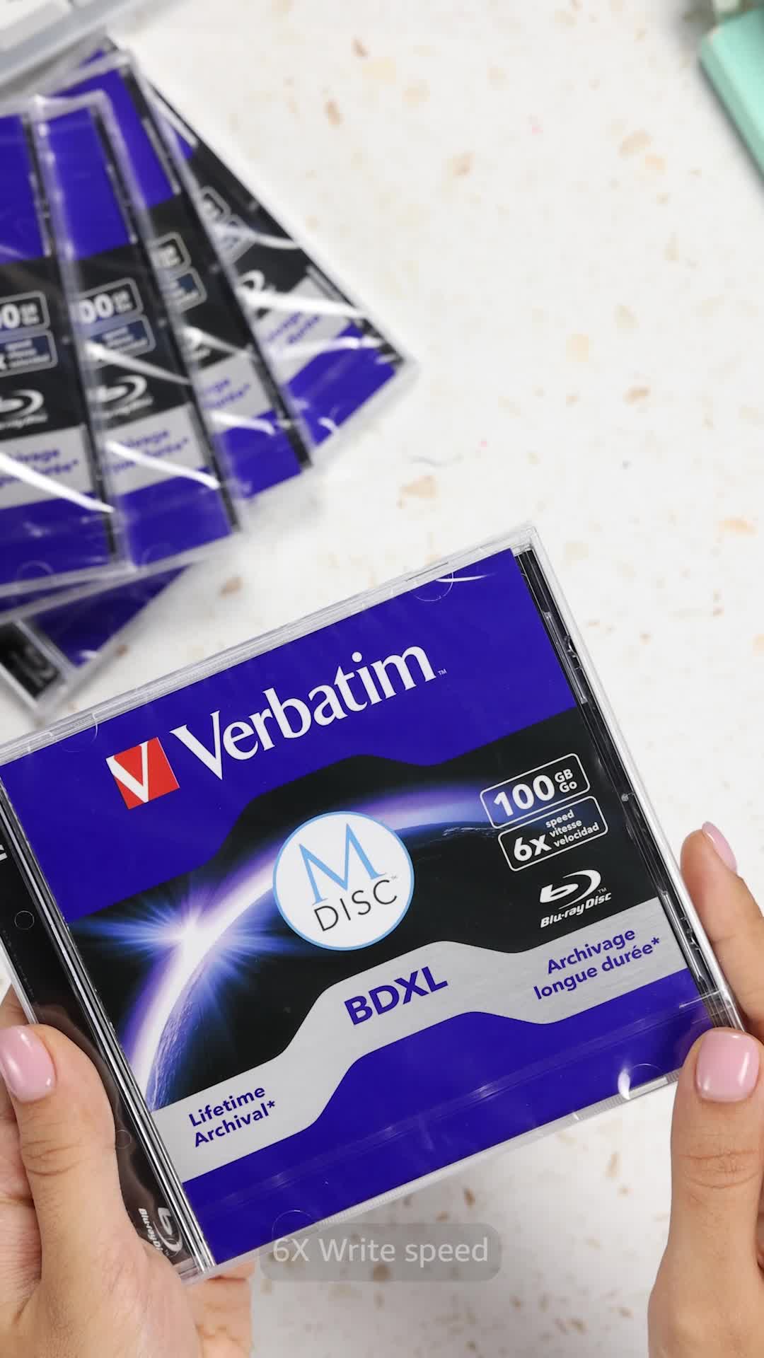 Verbatim 98913 M-DISC BD-R XL 100GB/1-4x, Jewelcase (5-Disc