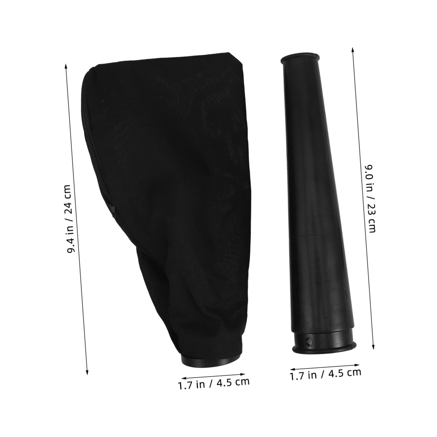 Mikikit Stylish and Portable Black Blower Nozzle for Hair Dryer Air Duster Extension Pipe for Air Compressor and Leaf Blower