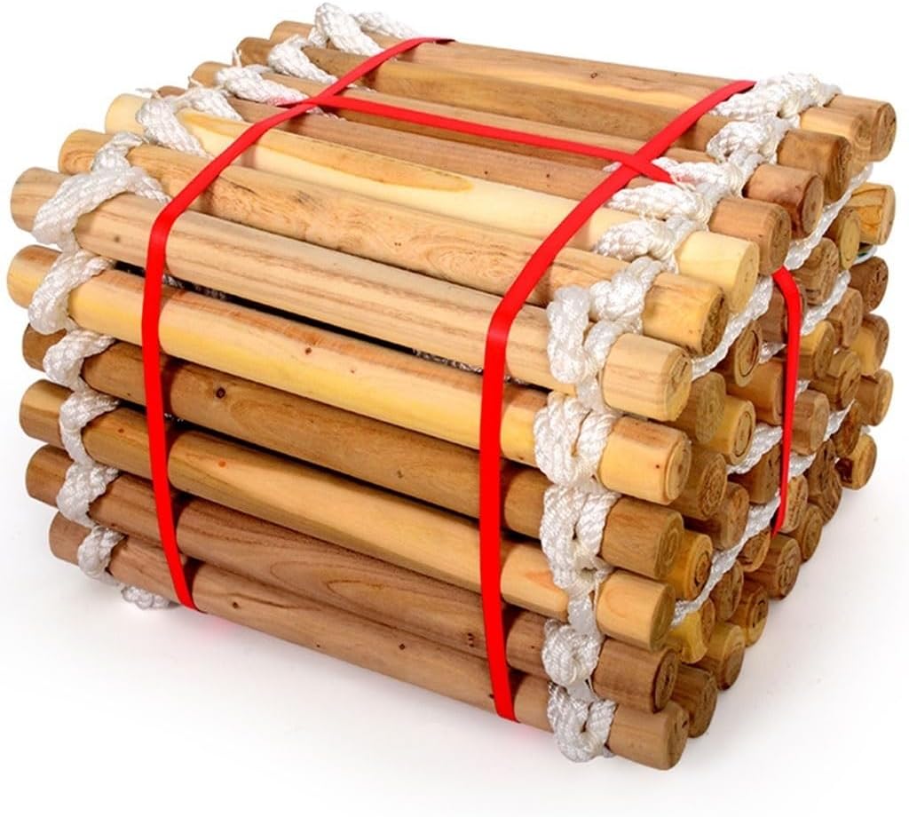 ノーブランド品 バルコニー用消防救助用ロープはしご、 緊急避難用はしご、 木製滑り止め緊急用はしご、 フック付き避難用はしご、 耐荷重 450kg(