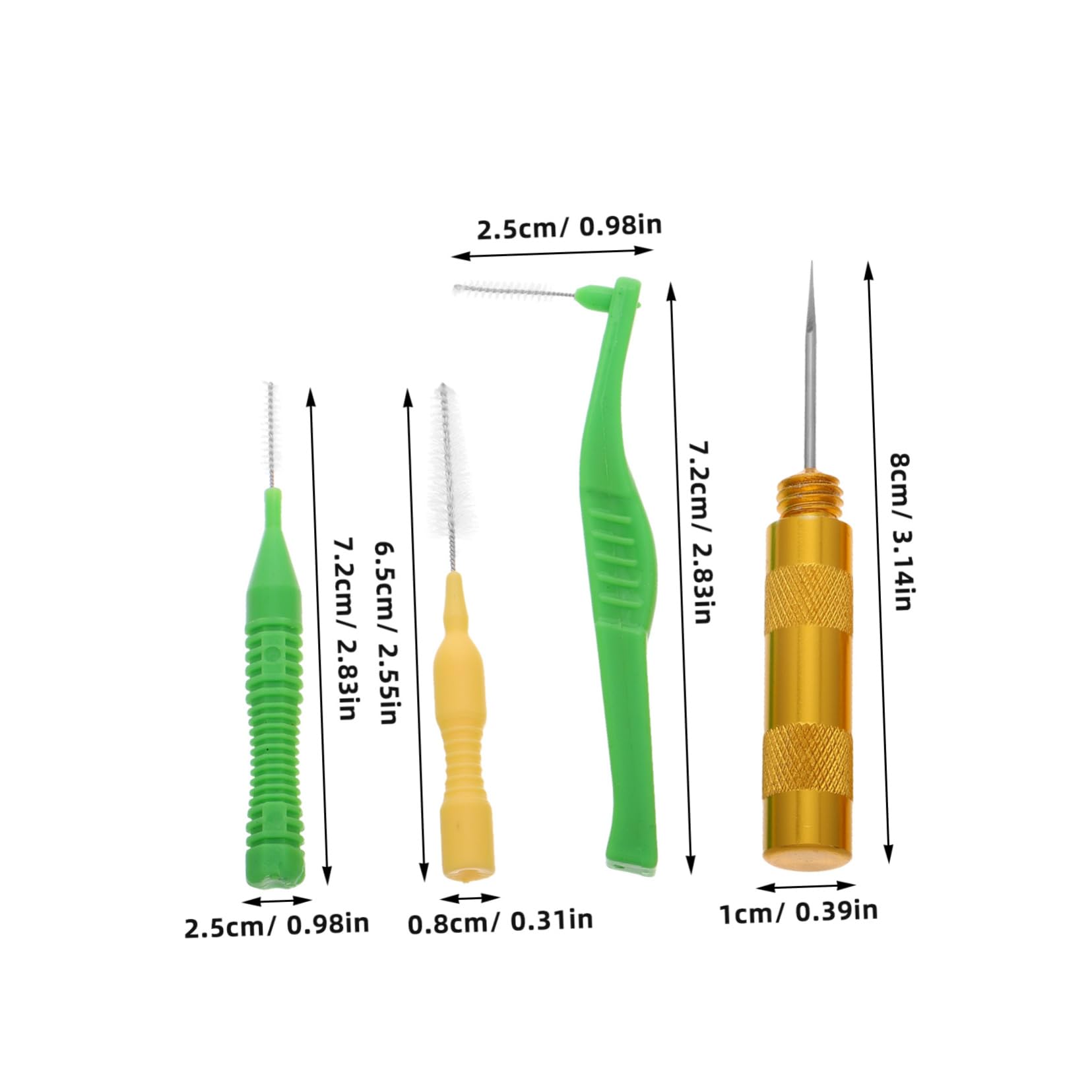 VILLCASE Irbrush Cleaning Brush Set 4pc Airbrush Cleaning Kit Airbrush Cleaner Brush Spray Maintenance Tool Airbrush Detailing Brush