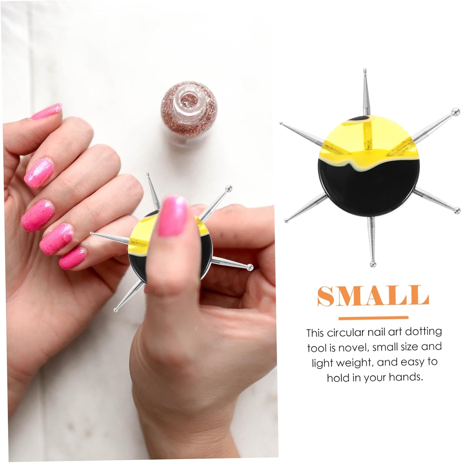 VICASKY 4pcs Nail Dotting Tool Circular Dotting Tools for Nail Art Painting and Manicure Detail Tools for DIY Nail Designs Lightweight for Home Salon Use