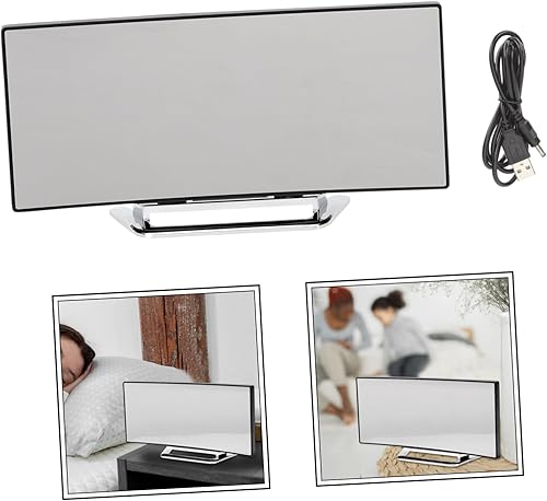 Miniatura 2 de Holibanna 1 Unidades Silencioso Despertador Relojes para Sala de estar Decoración Reloj Eléctrico Despertador de cabecera Reloj Led Online Digital