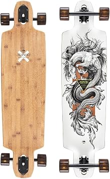 Arbor Bamboo Dropcruiser K Darmaeva 38 Complete Longboard Skateboard Double Drop Cruiser Board with Paris 180mm Trucks, 69mm 78A Easyrider Wheels, ABEC 7 Bearings Carving, Commuting & Freeride