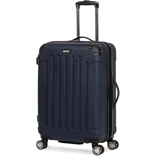 Kenneth Cole REACTION Renegade_Collection, Navy Blue, 24-Inch Checked