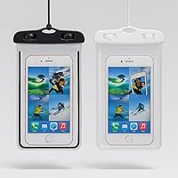 Vista 6 de Funda impermeable para teléfono con cuerda para colgar, funda universal para teléfonos inteligentes, doble sellado, pantalla táctil transparente