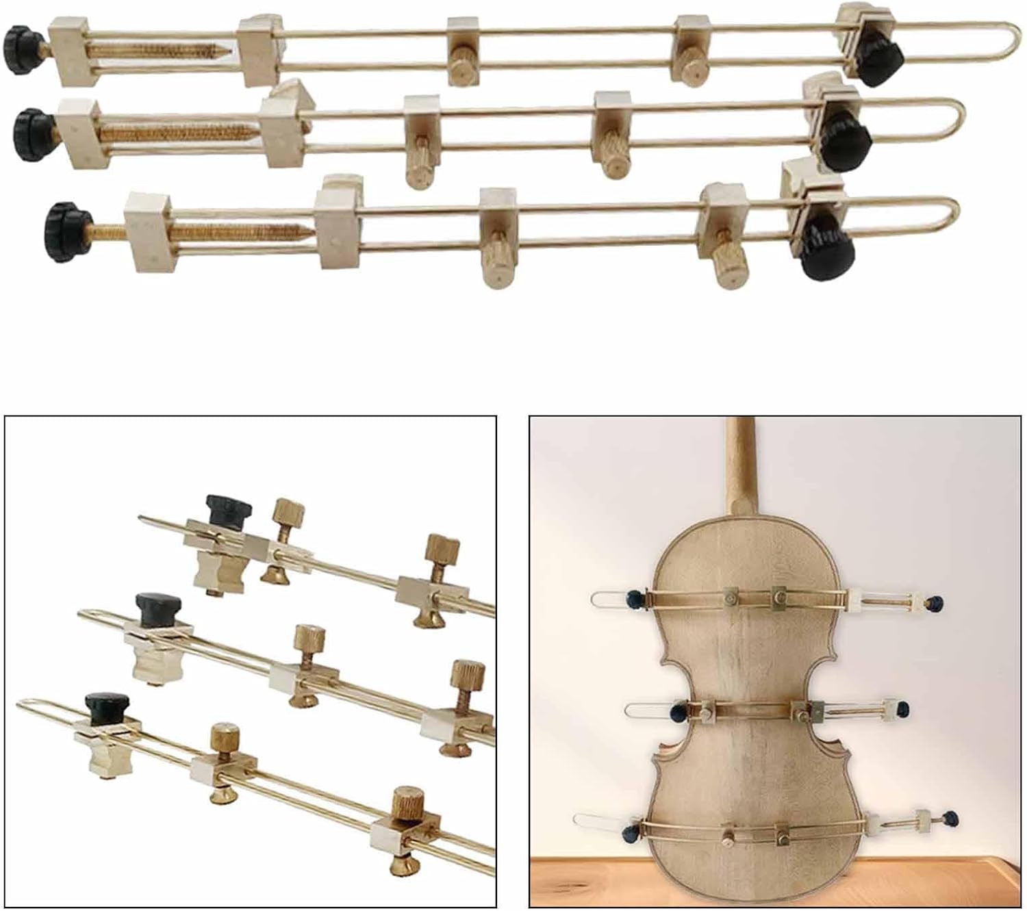 Generic Violin Crack Repair Clamp Set Violin Clamping Tool Lightweight Gluing Clamps Violin Making Tools for Violin Body Violinist, Tube Type