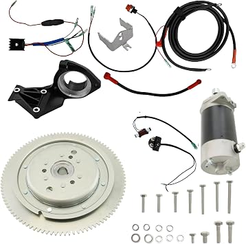 61N-85550-10 Electrical Start Conversion Kit Replacement for Yamaha 2-Stroke 2T 30HP T30 Outboard Engine Model 61T