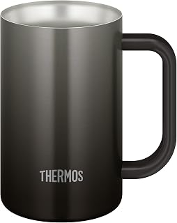 [Thermos 膳魔师] 真空隔热啤酒杯 600毫升 黑色 可用洗碗机清洗 保温瓶构造 保温保冷 啤酒杯 JDK-601C BK