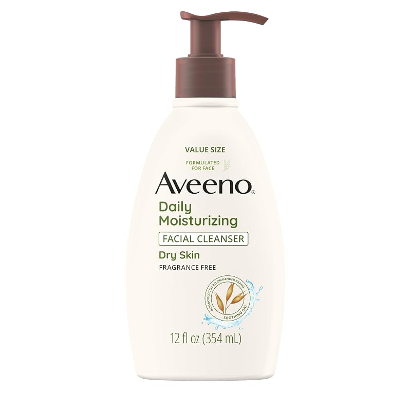 Aveeno Limpador Facial Hidratante Diário sem Fragrância, 355 mL
