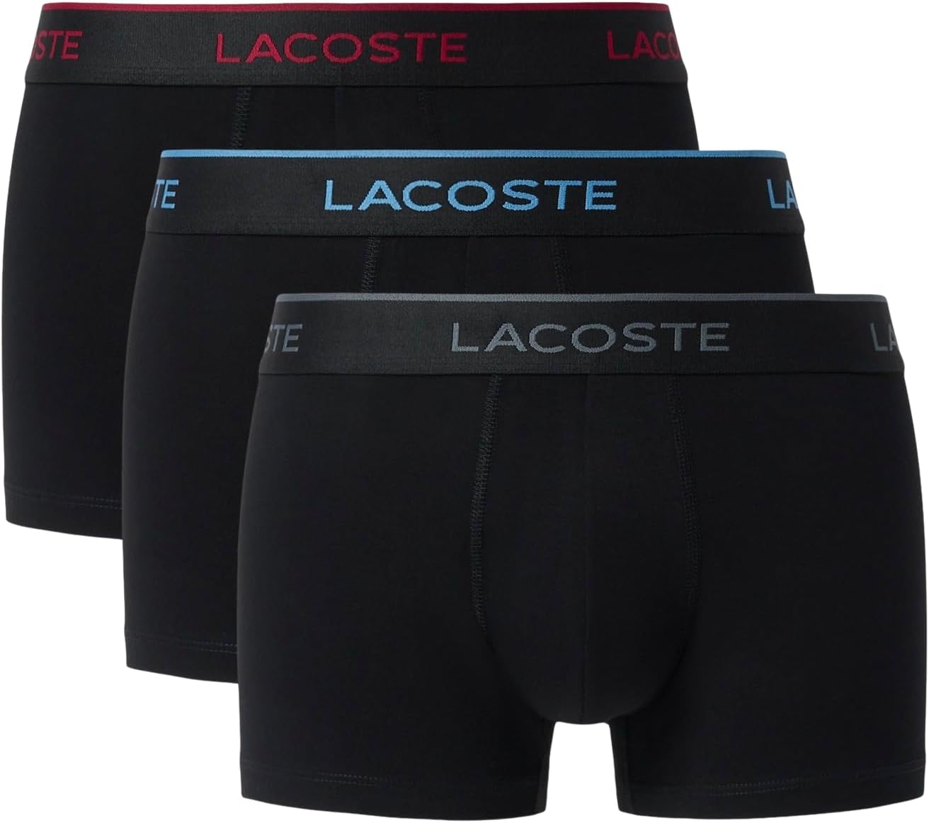 Lacoste Men's Cotton Stretch Jersey Trunks 3 Pack