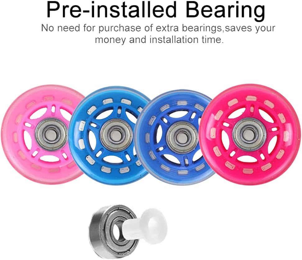 Inline Skates Wheels 64MM 70MM Roller Skate Wheels Replacement PU 82A Inline Roller Hockey Wheels for Skateboards Scooters Roller Skating Luggage