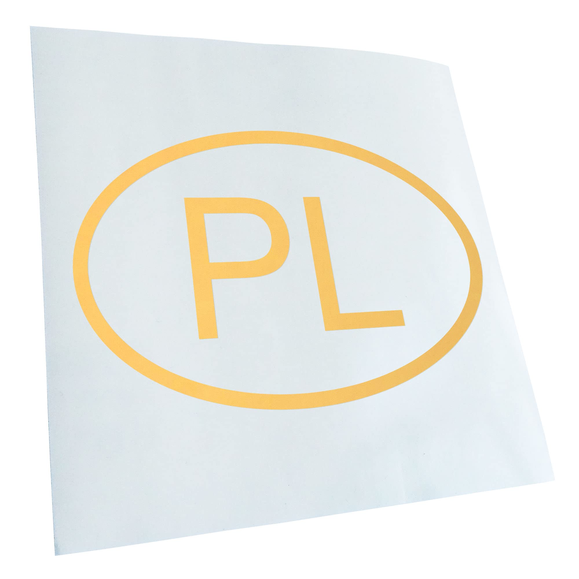 Kiwistar - Car Sticker - Cream - 24 x 16 cm Poland PL - Rear Window Car Sticker Weatherproof for Car Truck Moped Truck - Sticker Exterior Self-Adhesive Tuning Accessories for Window Vehicle Window