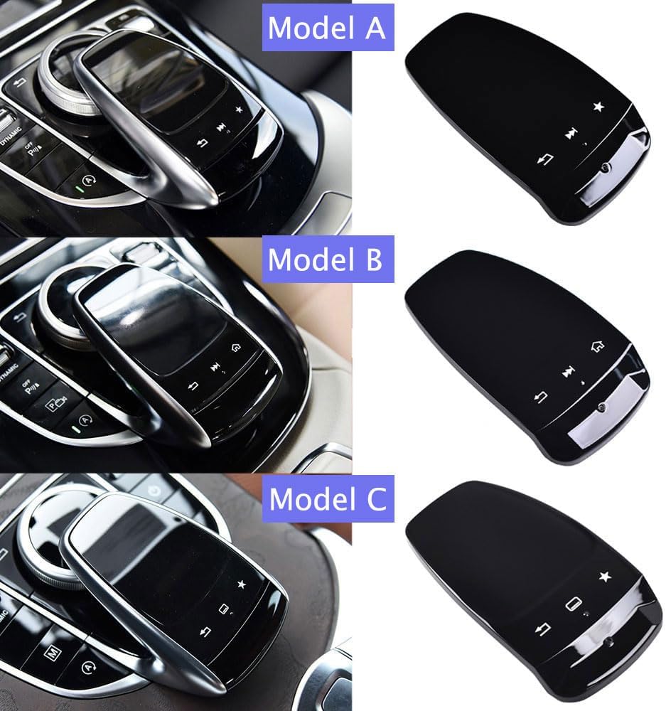 Console Touchpad Control Mouse Cover, Handwriting Touch Pad Mouse Controller Switch Cover Panel Trim Replacement for Mercedes Benz C S GLC GLS GLE E Class W205 W253 W166 W213 W222 (Model C)
