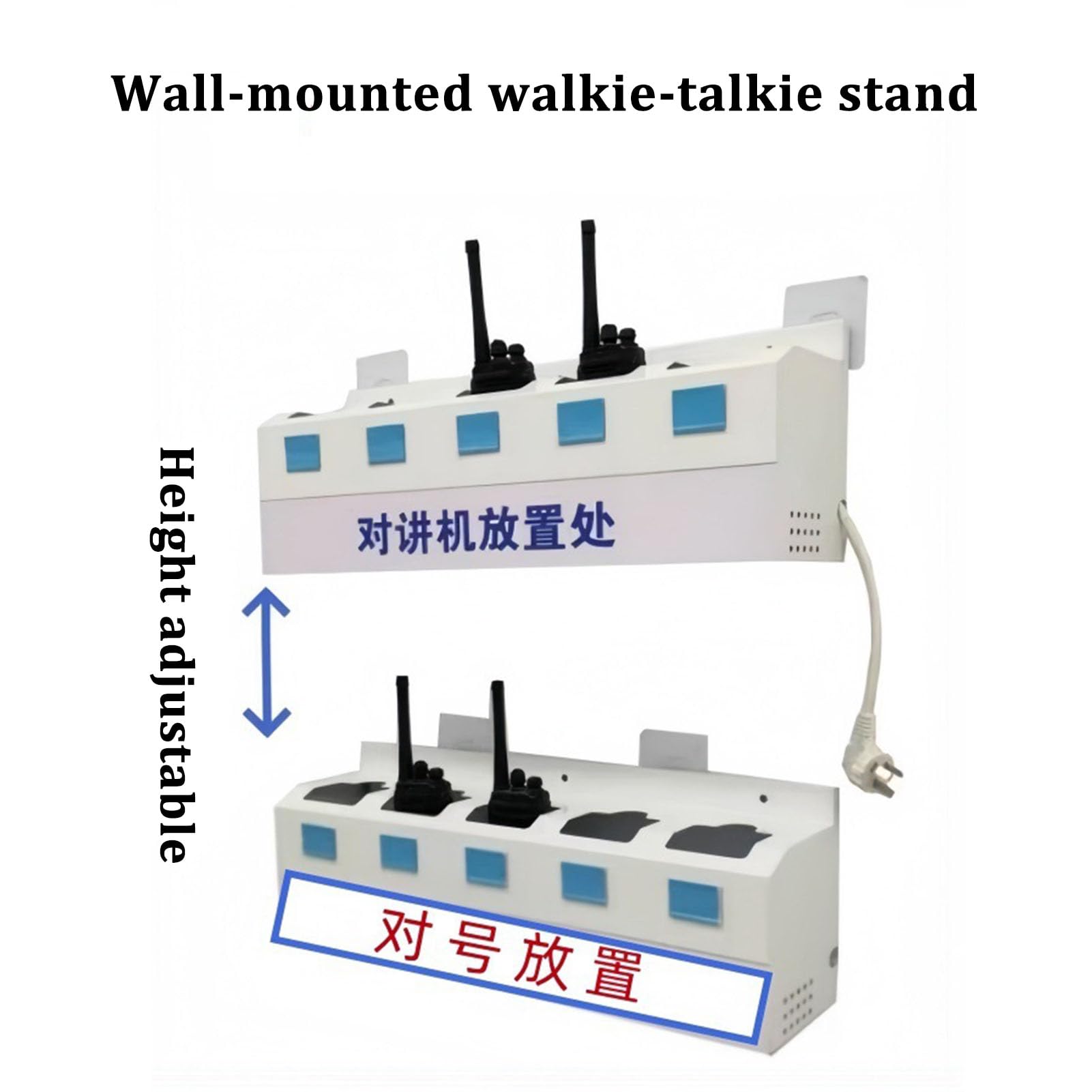 Organizer Ścienny Walkie Talkie 2 Way Radio Organizator Rack | Strażak Multi Unit Handheld Radio Holder,Uniwersalny Futerał Radiowy,Uchwyt Walkie Talkie z podstawą ładującą,dla szkoły