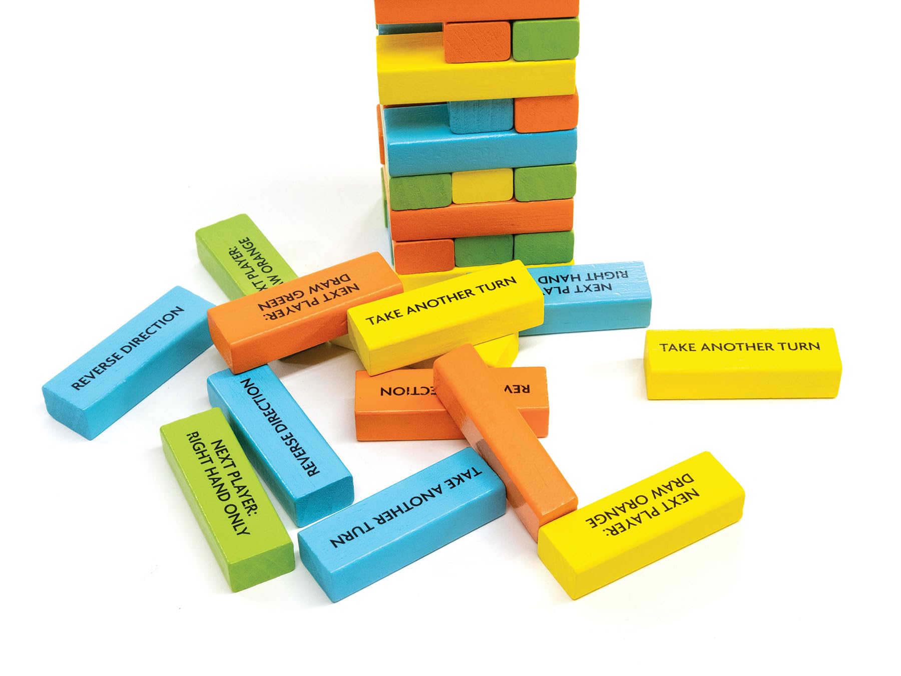 Outset Media Obey The Block - Traditional Wooden Tumbling Tower Block Game, Family Fun for Kids and Adults, Classic Children's Stacking Game that Promotes Speed, Reaction and Tactics