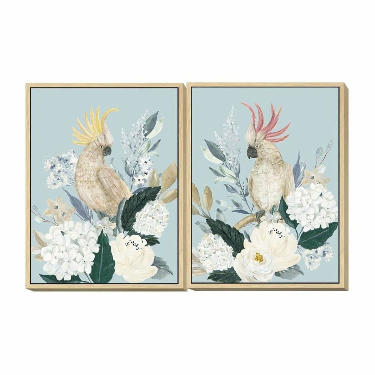 Cadre fleurs DKD Home Decor lot de 2 grand format 60 x 4 x 80 cm