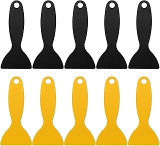 10PCS Plastic Paint Scraper, Flexible Putty Knife, Air Bubble Remover Tool, Car Sticker Installation Tool, Spatula Scraper Cleaner for 3D Printing Resin Removal/Patching/Spackling/Decal