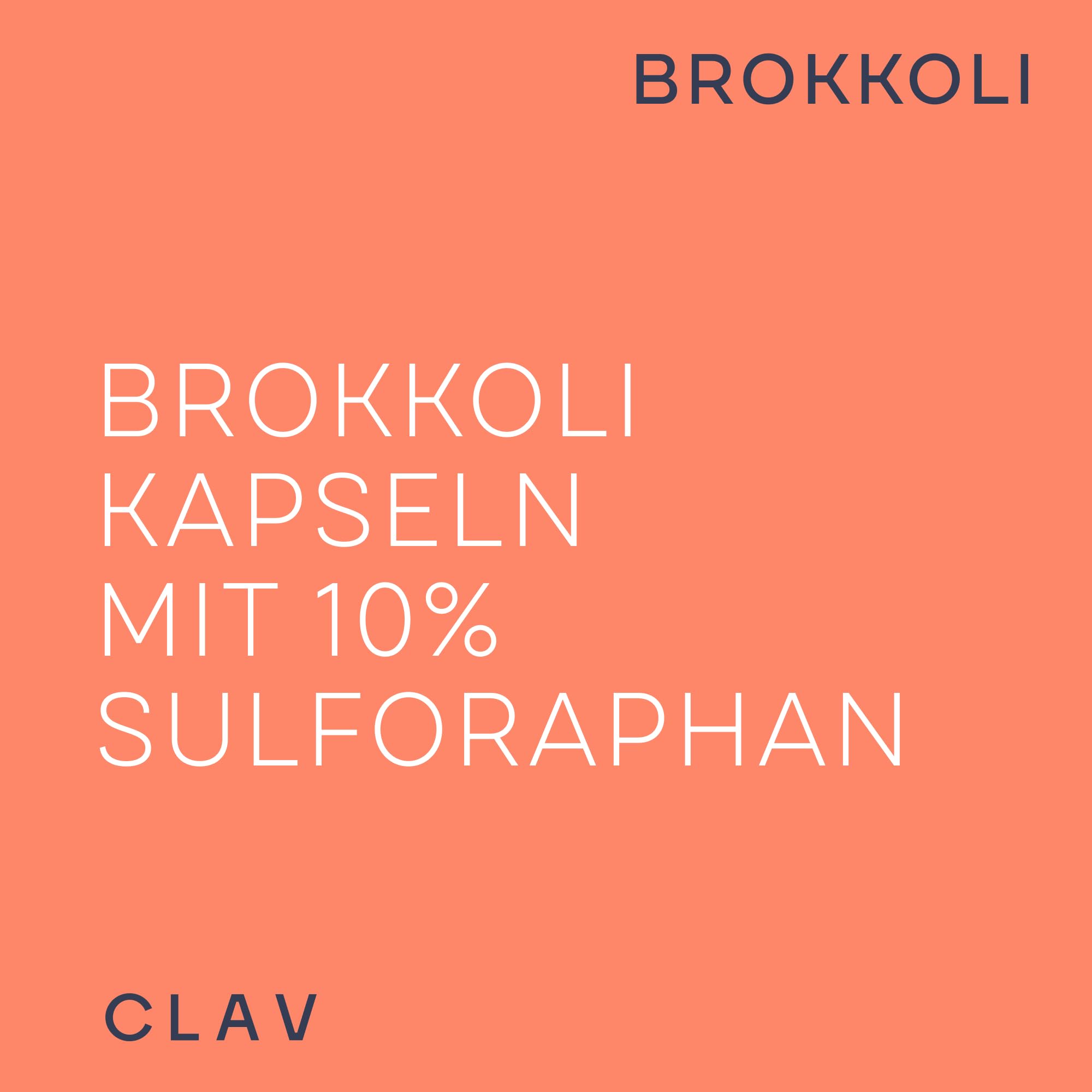 CLAV® Brokkoli Extrakt, Sulforaphan Hochdosiert, 180 Vegane Kapseln | Für Zellschutz, reich an Antioxidantien, Vitaminen & Mineralstoffen, aus Brokkolisprossen, Laborgeprüft, im Apothekerglas