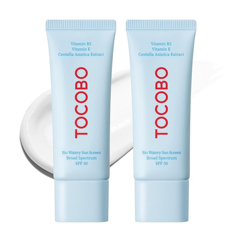 TOCOBO Bio Watery Sun Cream Protetor Solar Facial FPS 50, Textura Aquosa, 40 mL, Pacote com 2