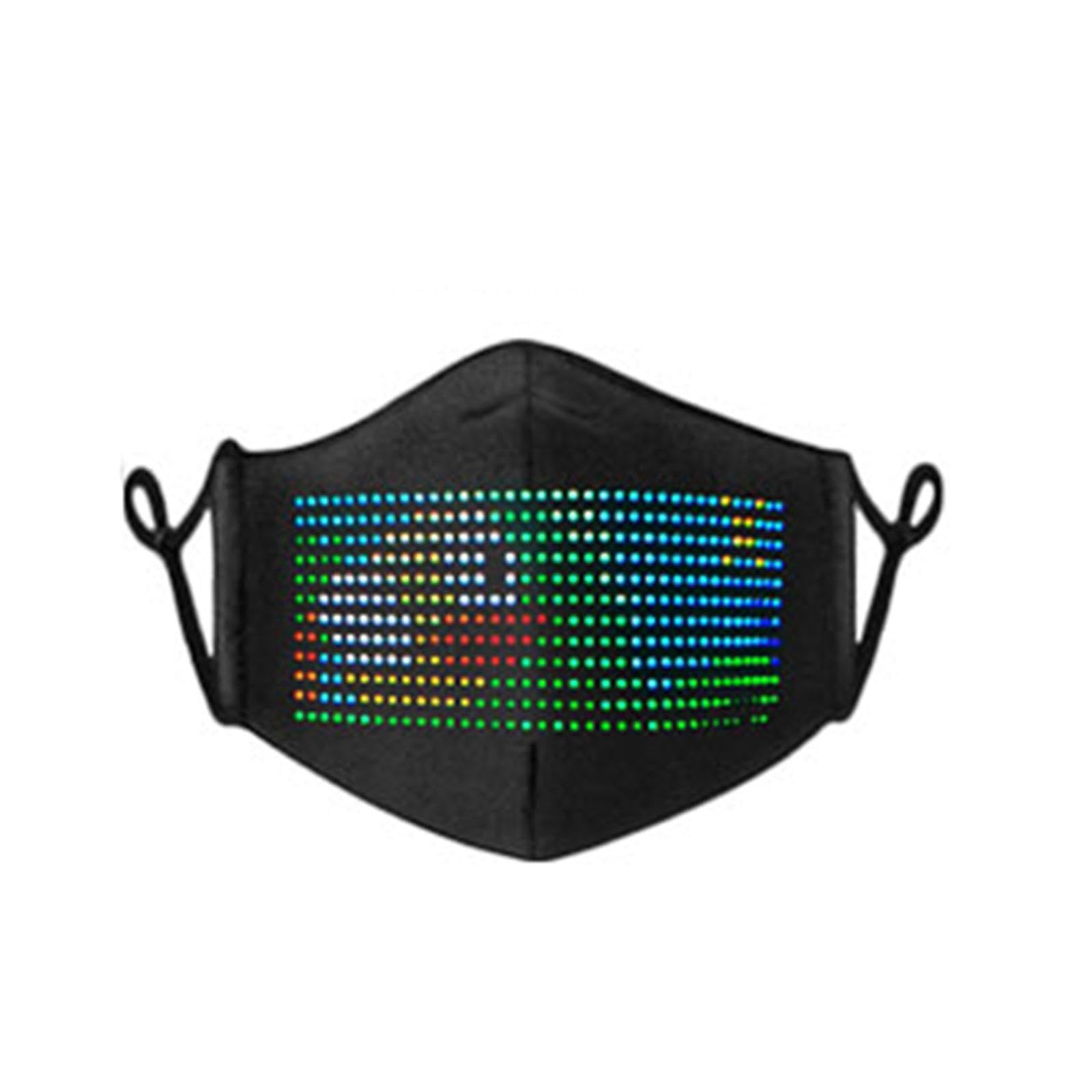 LED Luminous Face Mask USB Rechargeable Party Face Cover APP Control | Masks & Eye Masks|1 Piece Mask-image-46