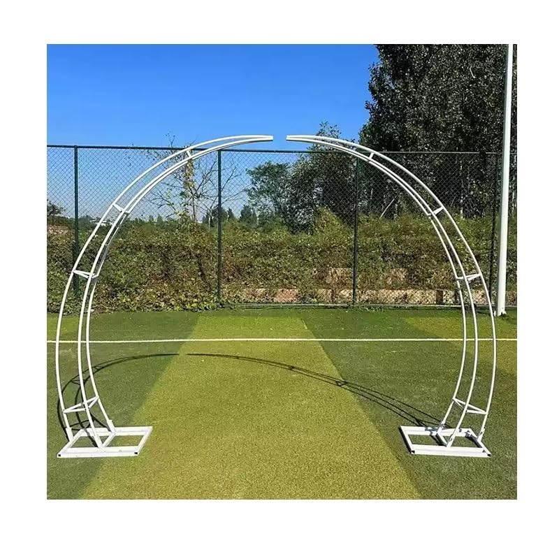 HJLKDYM Wedding Arches Metal Arch Backdrop Stand Set, Curved Top Wedding Flower Arch Decorations, Balloon Arch Stand for Ceremony Birthday Anniversary Decoration(White)