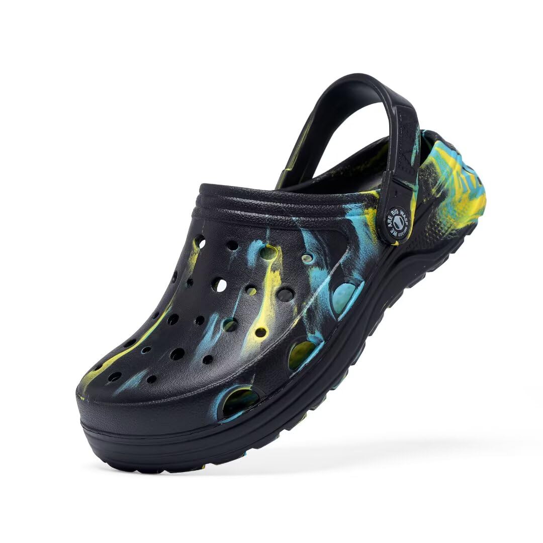 Kids Boys&Girls Black Camouflage Clogs Children's Beach Shoes Classic Marbled Tie Dye Clog Little Kid