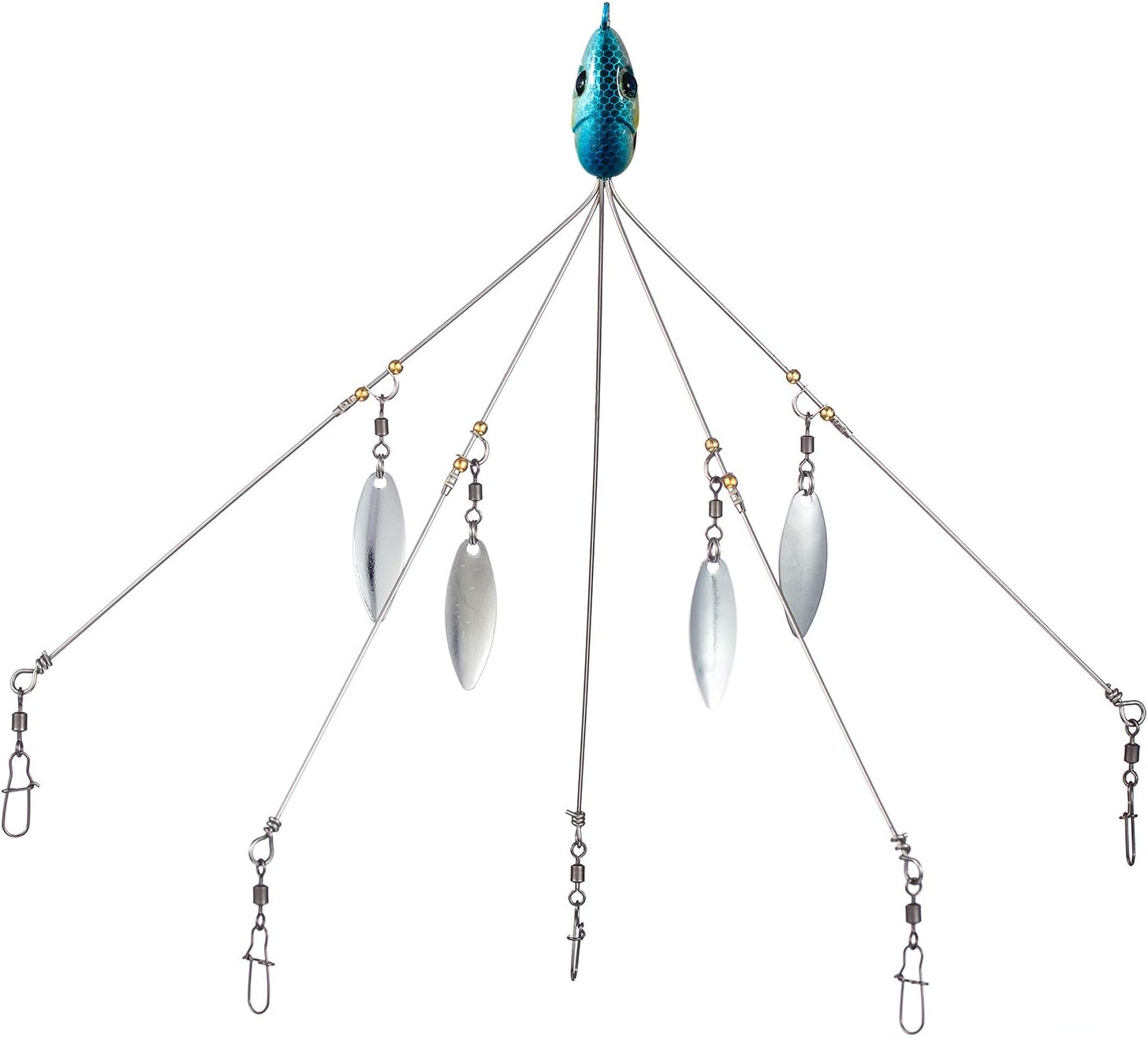 BASSDASH Rigs Castable Umbrella Fishing Rig 0.63oz 7.48in